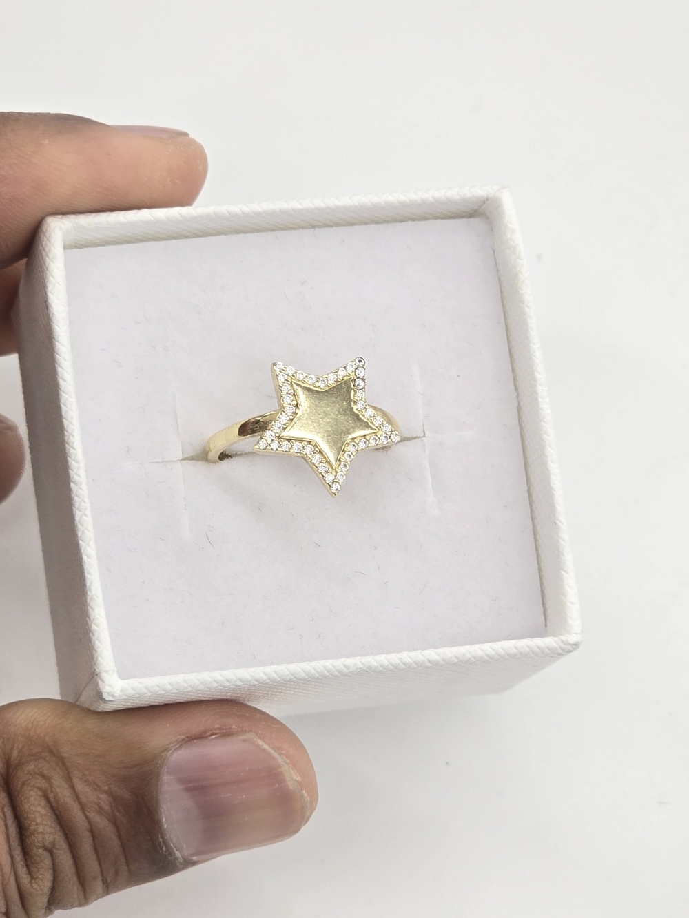 14k Real Gold Star Ring For Women
